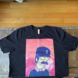 Chance the Rapper Ned Flanders cross-over t shirt